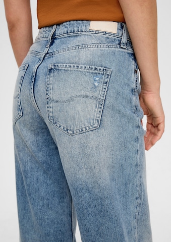 QS Wide Leg Jeans in Blau