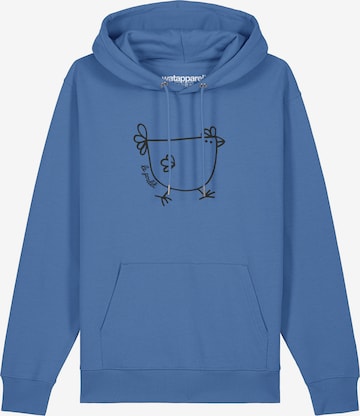 Watapparel Sweatshirt ' Le poulet - das Huhn ' in Blue: front