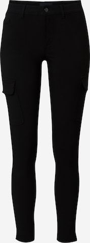 Pieces Petite Skinny Cargo Pants 'SKIN' in Black: front