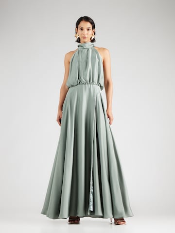 SWING - Vestido de noche en verde: frente