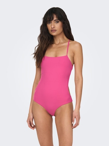 Maillot de bain ONLY en rose : devant