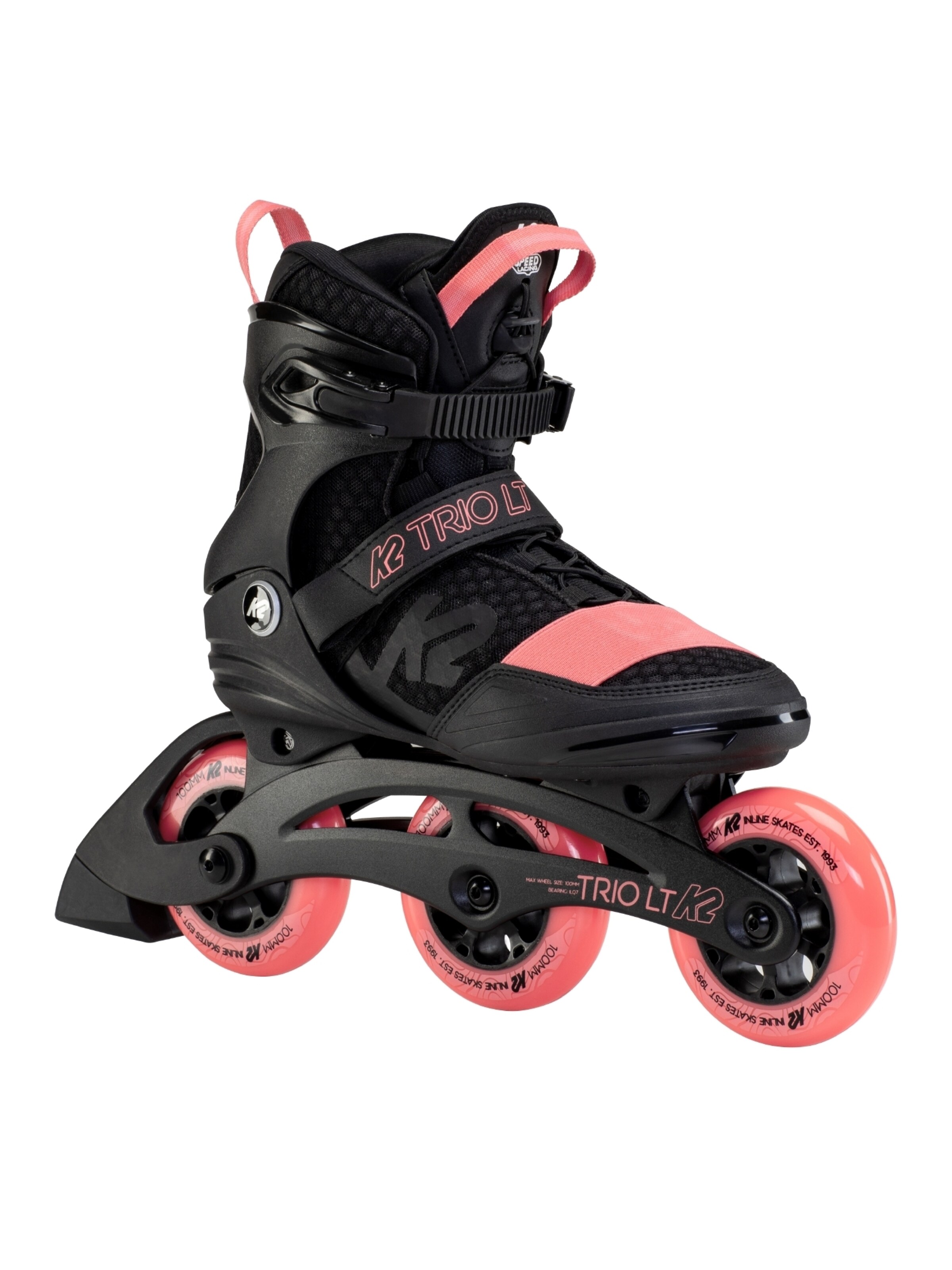 K2 Inlineskates 'Trio Lt 100' in Schwarz: Vorderseite