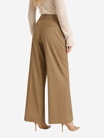 I AM Wide leg Pantalon 'Pantaloni Cotone Vita Alta 13528' in Beige
