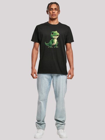 T-Shirt 'Süßer grüner Dino' F4NT4STIC en noir