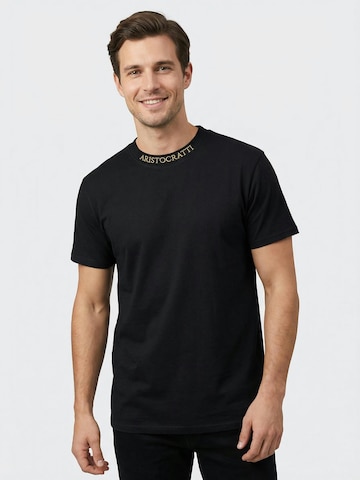 Maglietta 'ORIGIN – Black Classic Cotton T-Shirt' di ARISTOCRATTI in nero: frontale