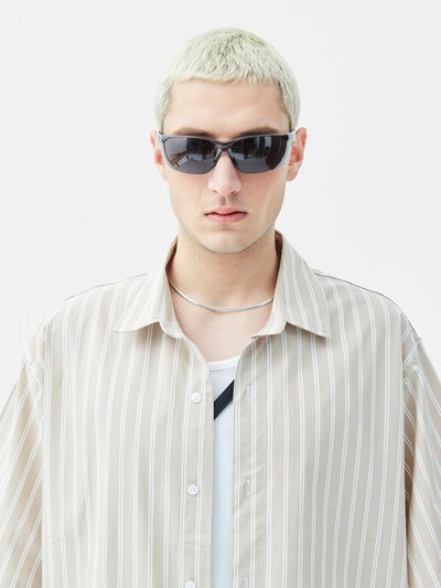 VAMOS CLO Button Up Shirt 'Armeria' in Beige / White, Item view