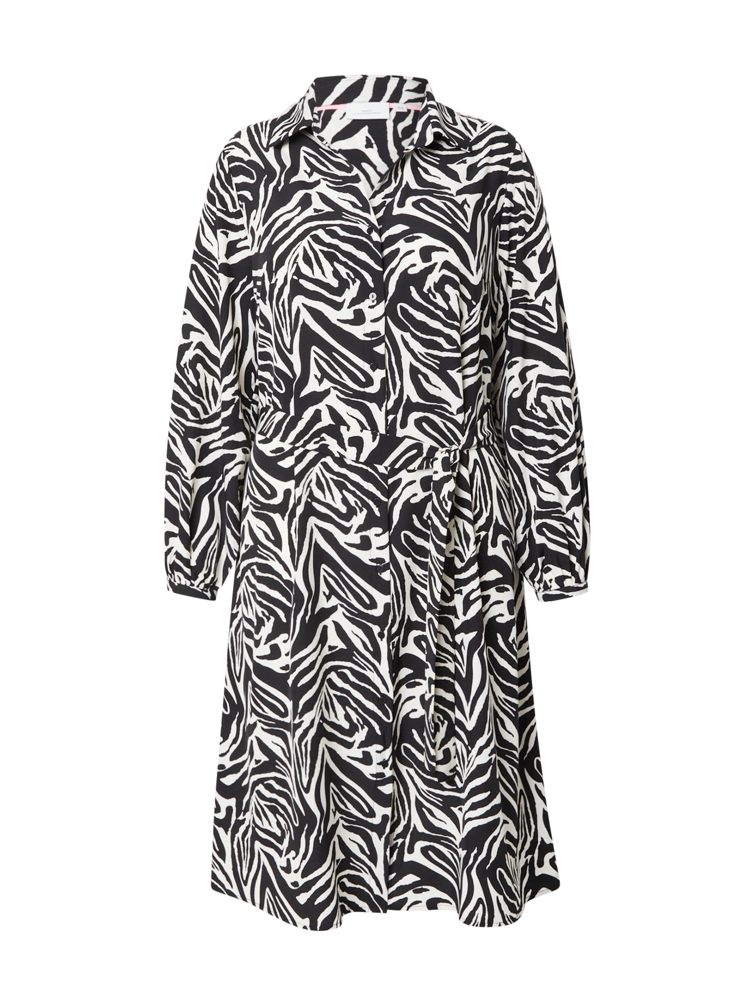 ONLY Carmakoma - Vestido camisero 'CARGraphie' en negro: frente