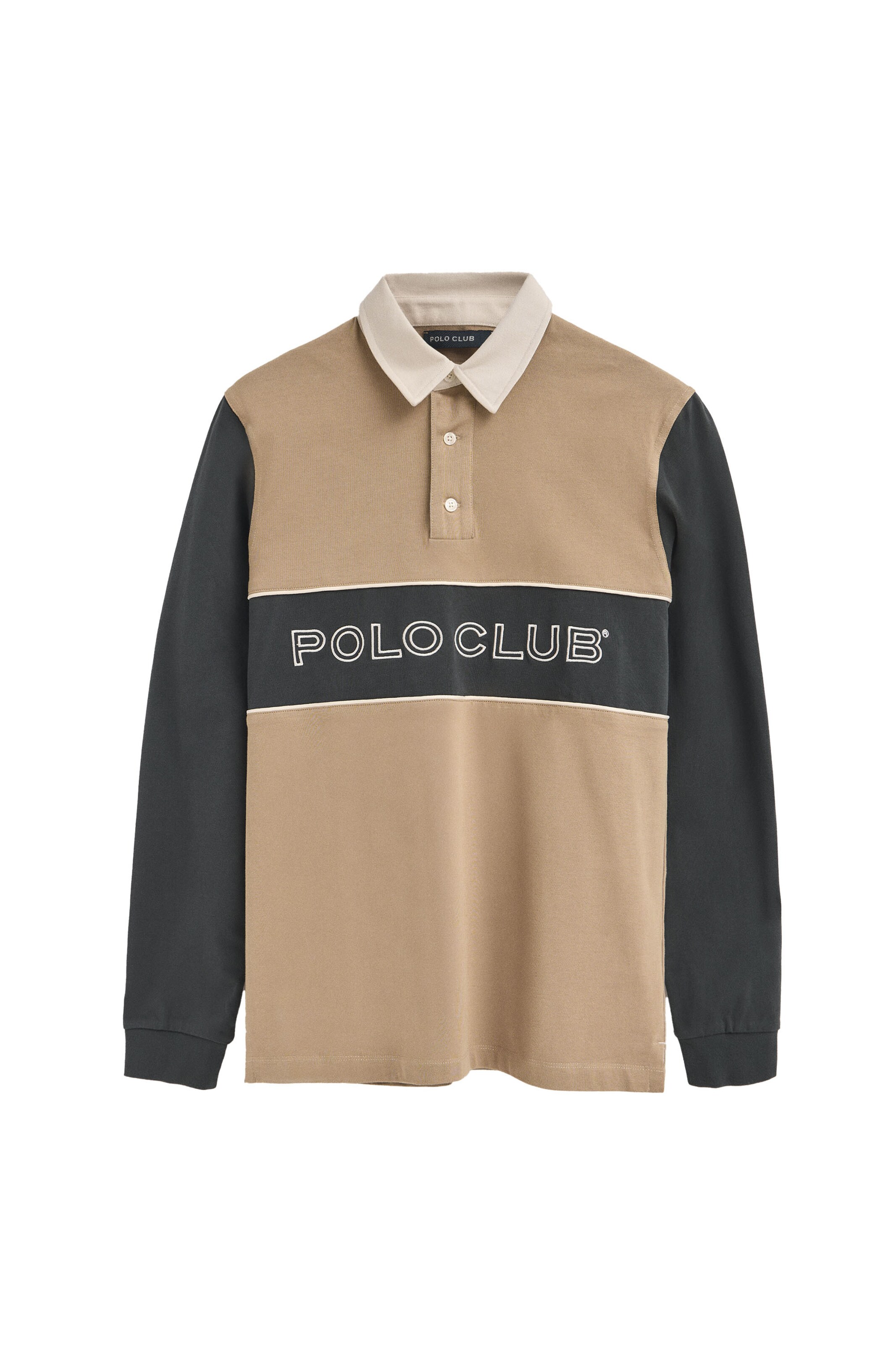 Polo Club Poloshirt in hellbraun / anthrazit, Produktansicht