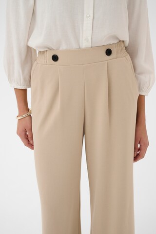 Kaffe Loosefit Kalhoty se sklady v pase 'KAphoebe' – béžová