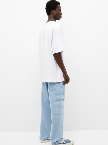 Loosefit Jeans cargo di Pull&Bear in blu