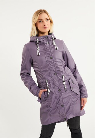 Manteau fonctionnel Schmuddelwedda en violet : devant