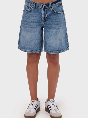 IT'S BASIC Baggy Jeans 'ELASTICATED BAGGY DENIM SHORT'‌ in Blau