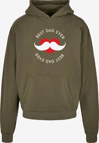 Merchcode Sweatshirt ' Fathers Day - Best dad' in Green: front