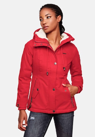 MARIKOO Winter Jacket 'Bikoo' in Red: front