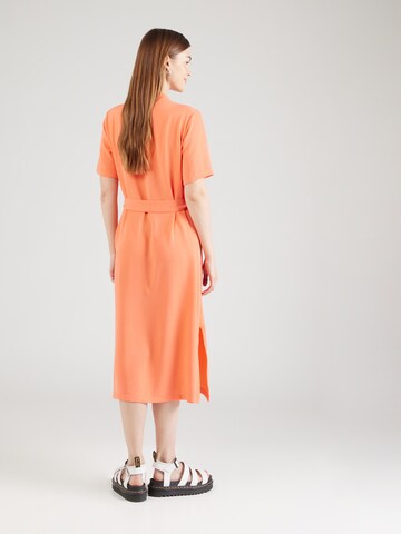 QS - Vestido camisero en naranja