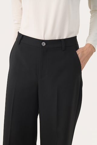 Wide Leg Pantalon à plis 'NinnesaPW' Part Two en noir