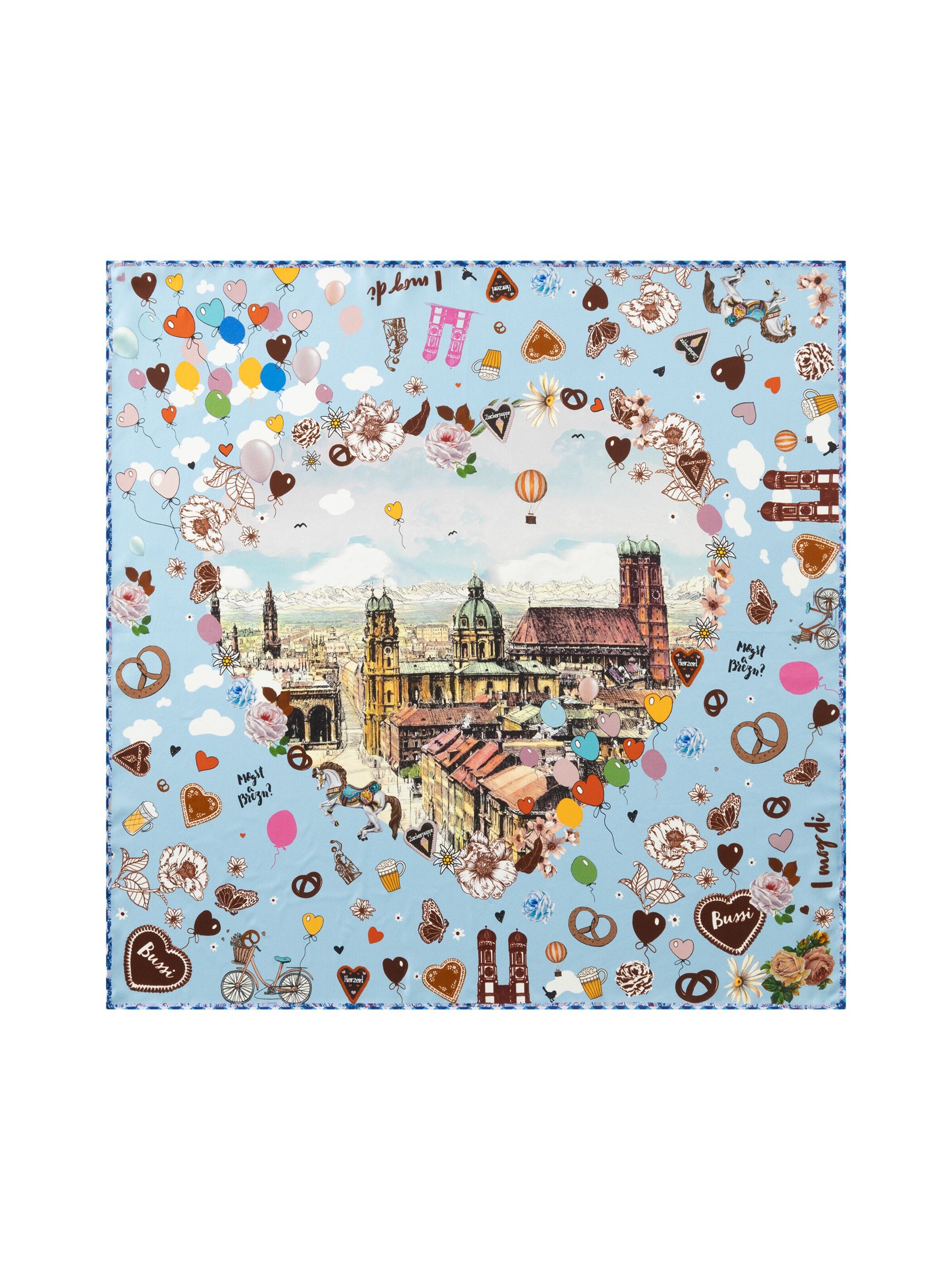 Foulard CODELLO en bleu : devant