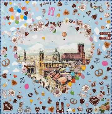 Foulard CODELLO en bleu : devant