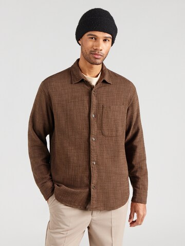 Abercrombie & Fitch Tavaline suurus Triiksärk, värv pruun: eest vaates