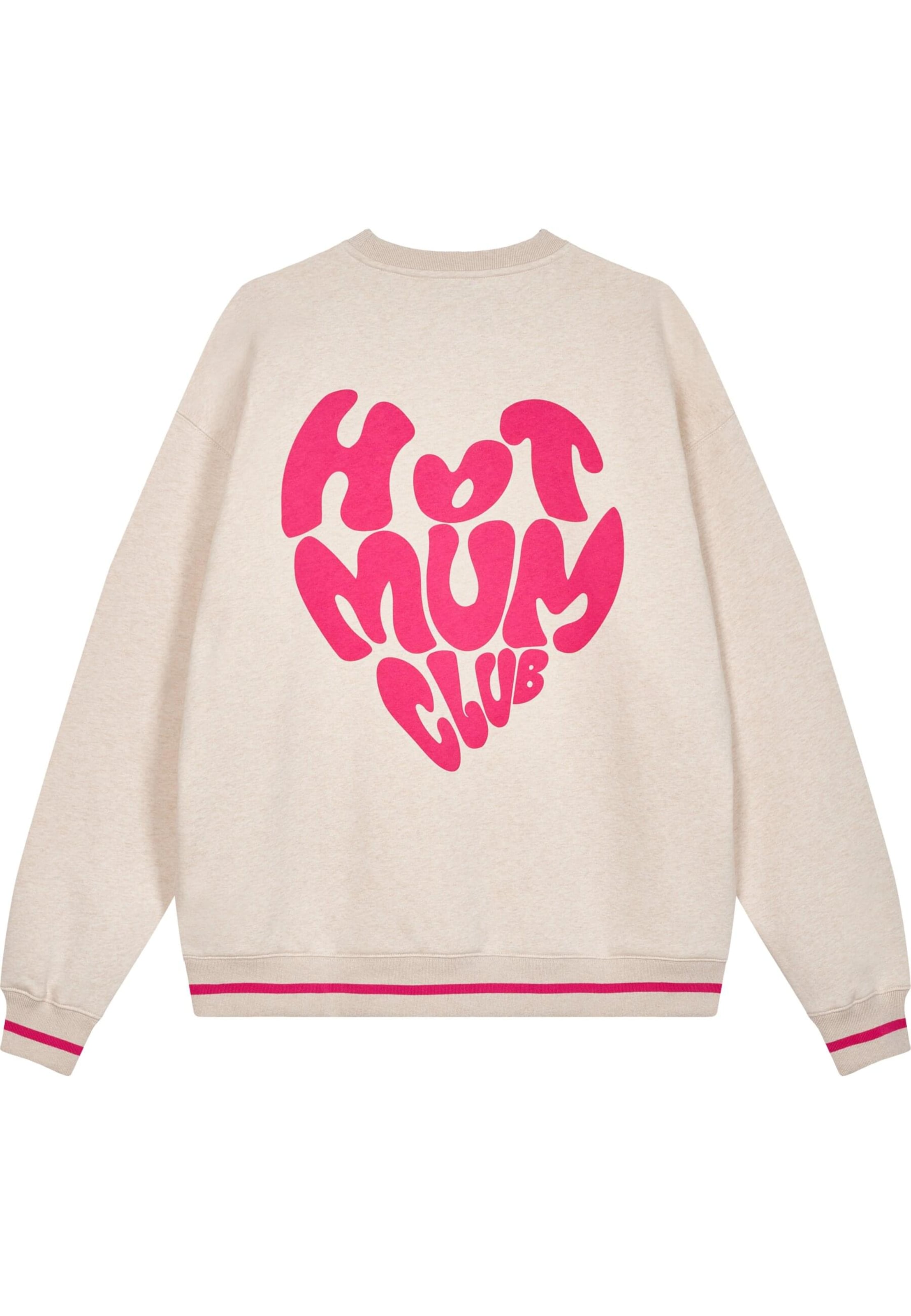 OH APRIL Свитшот 'Hot Mum' в Бежевый