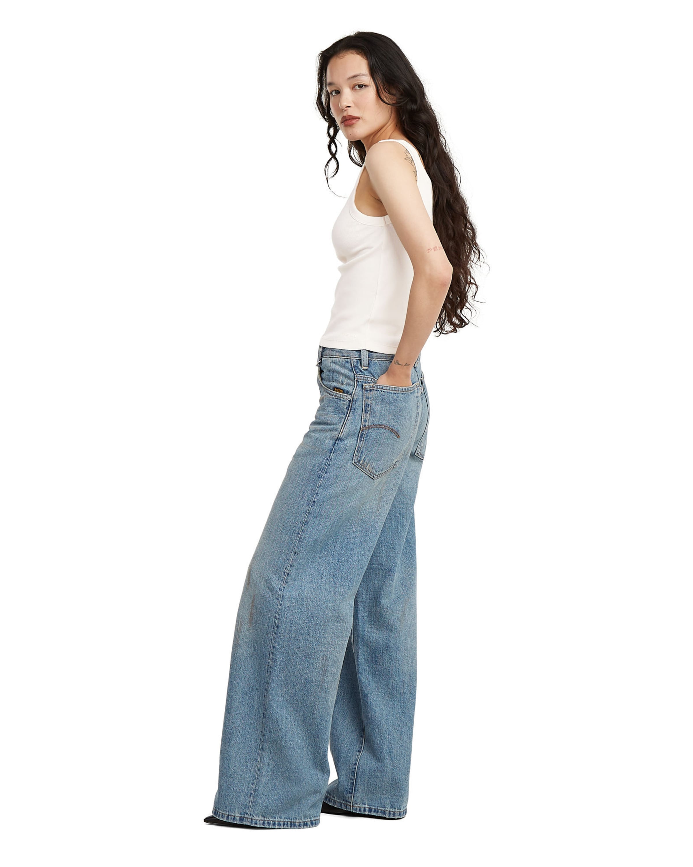 G-STAR Loosefit Jeans 'Skater High Loose Jeans' in Blauw