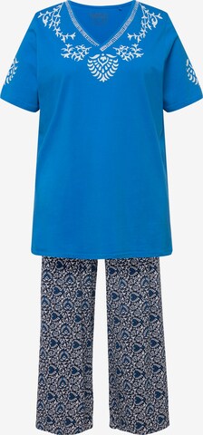 Ulla Popken Pyjama in Blauw: voorkant