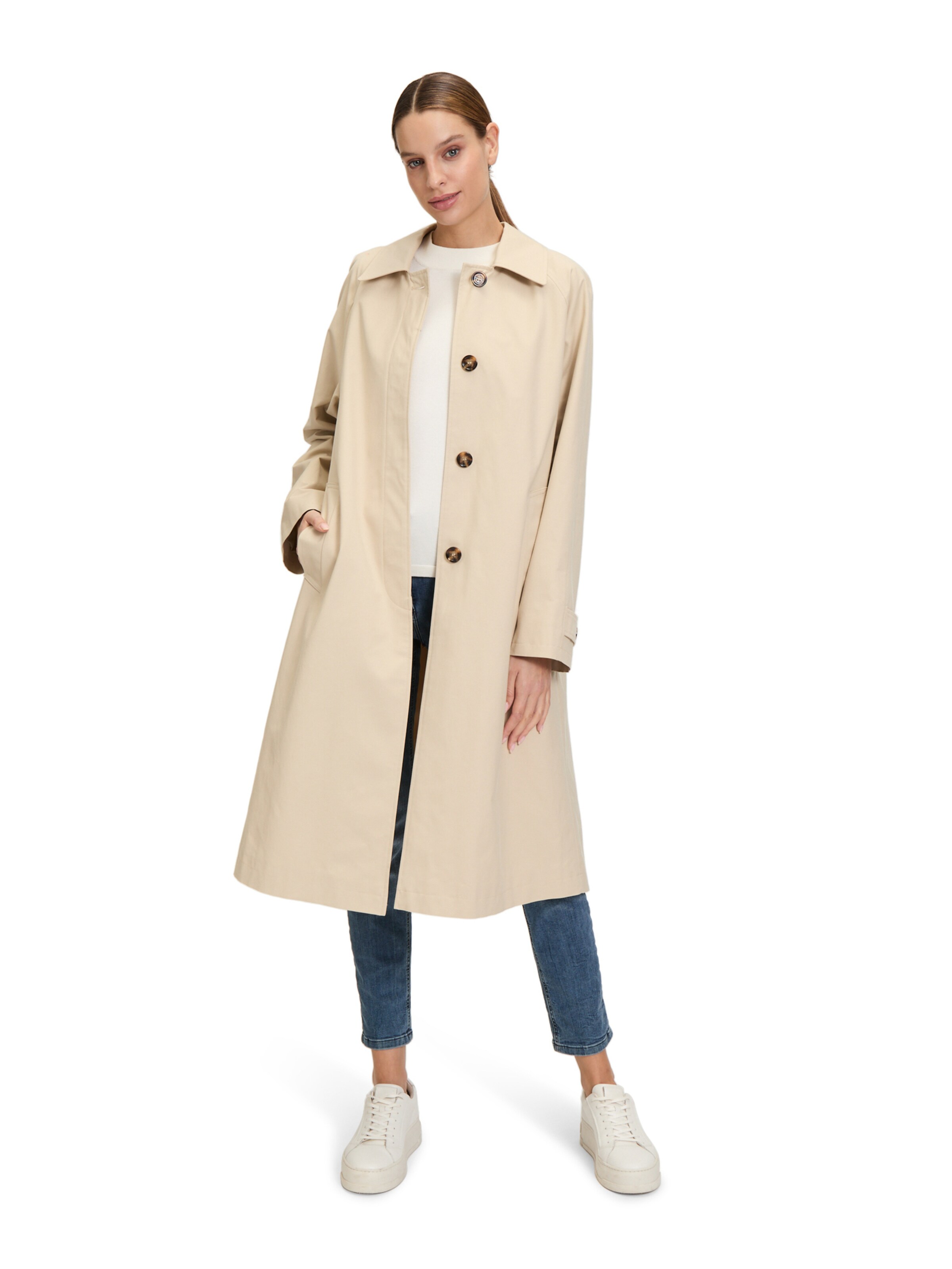 Manteau mi-saison Amber & June en beige