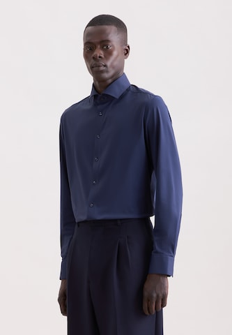 Coupe slim Chemise business SEIDENSTICKER en bleu : devant