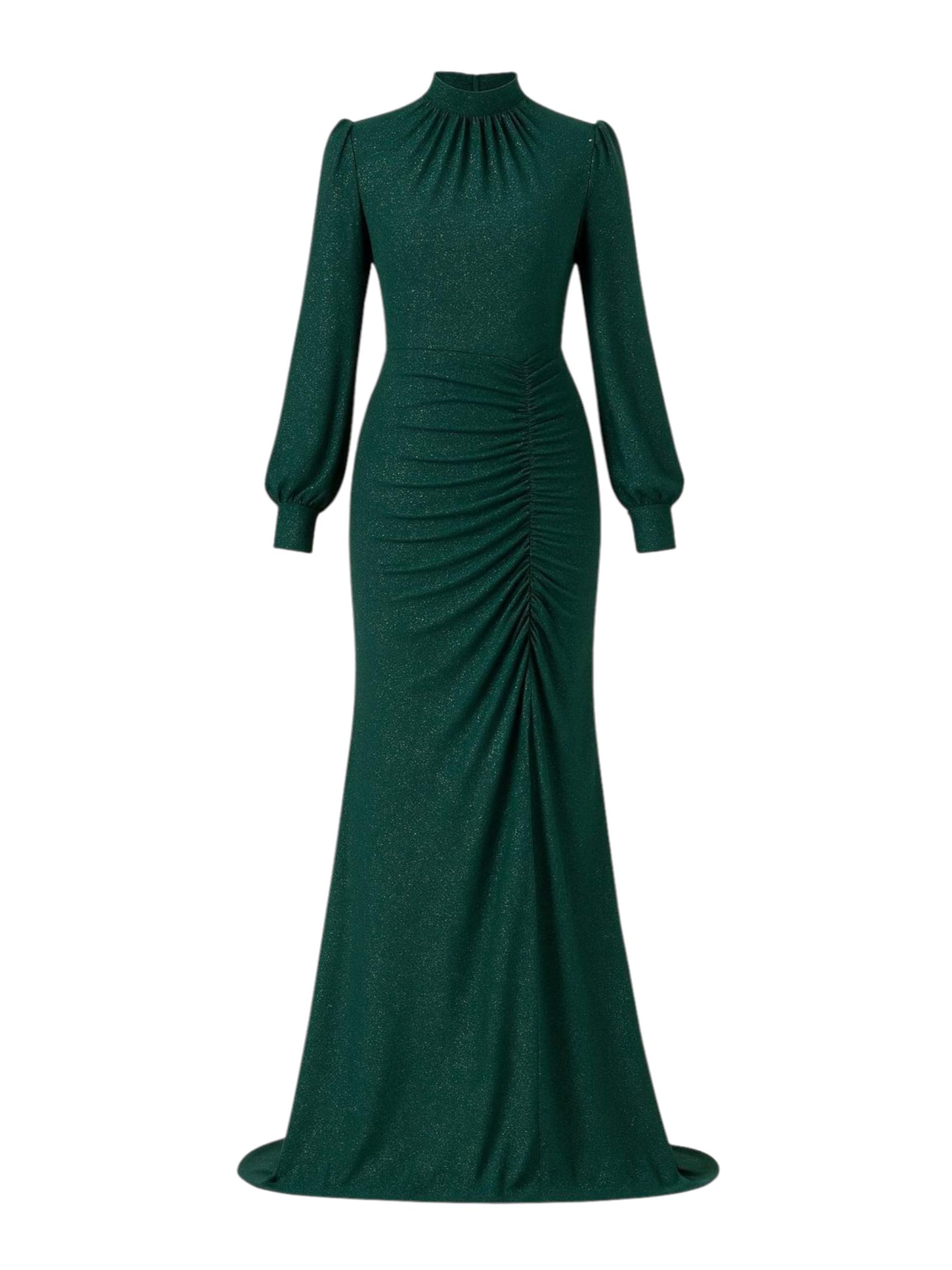 fashionshowcase Avondjurk 'RÜYA' in Groen: voorkant