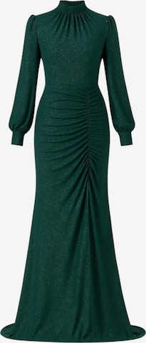 fashionshowcase Avondjurk 'RÜYA' in Groen: voorkant