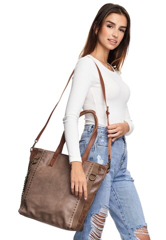 HARPA Shopper in Brown: front