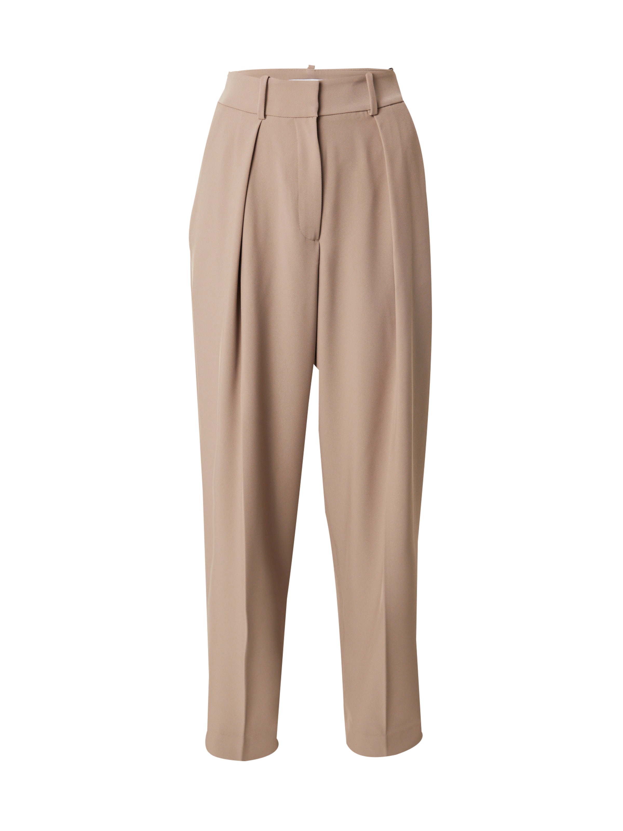 & Other Stories Loose fit Pleat-front trousers in Brown: front