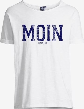 T-Shirt 'Kimm-Moin' salzhaut en blanc : devant