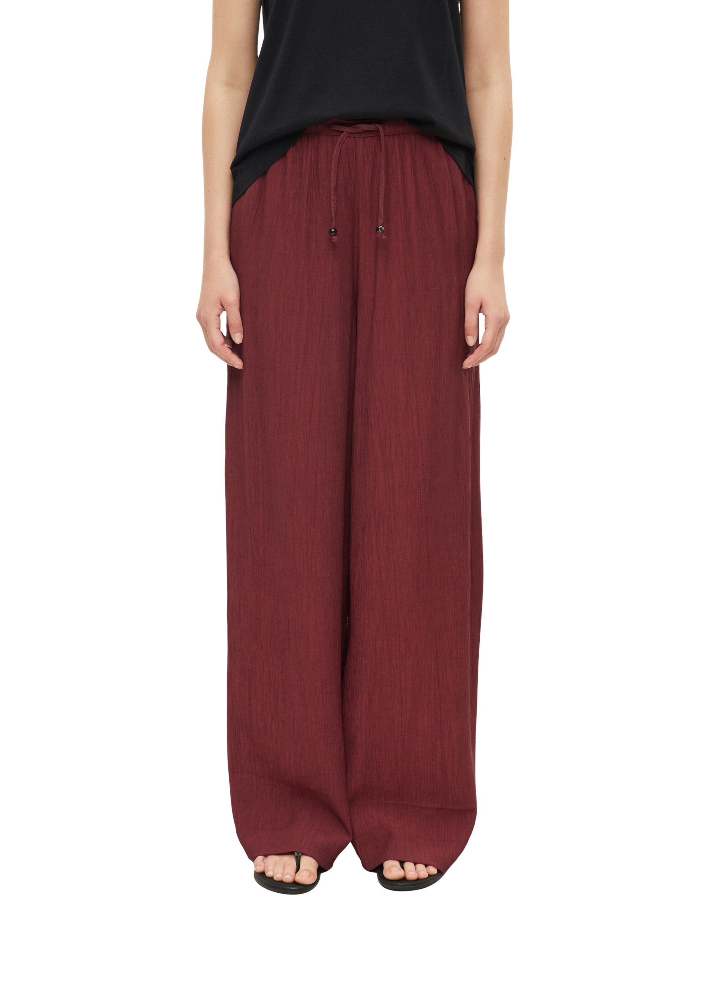 s.Oliver Wide Leg Hose in Rot: Vorderseite