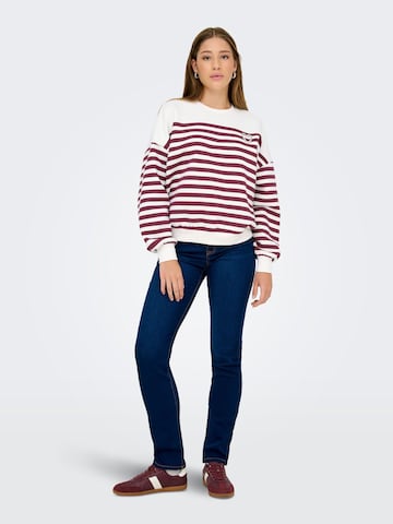 Sweat-shirt 'ONLAdele' ONLY en blanc