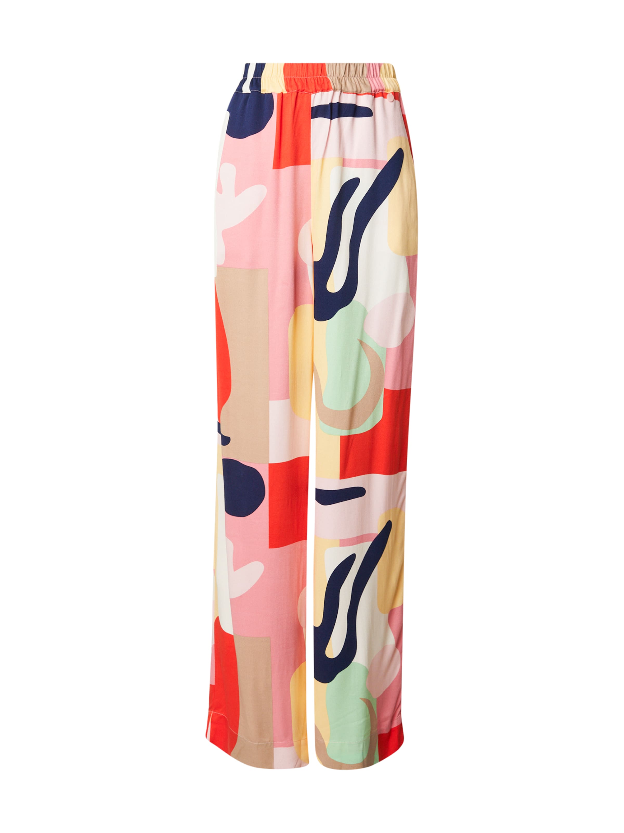 NÜMPH Wide leg Broek 'Ulrika' in Roze: voorkant