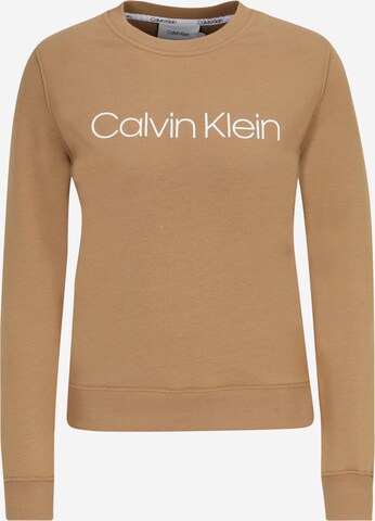 Sweat-shirt Calvin Klein en marron : devant