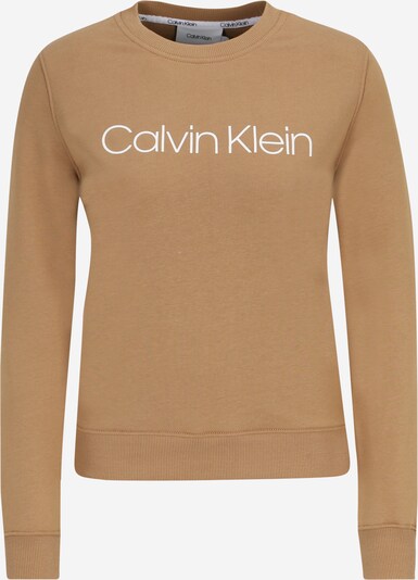 Calvin Klein Sweatshirt in hellbraun / weiß, Produktansicht