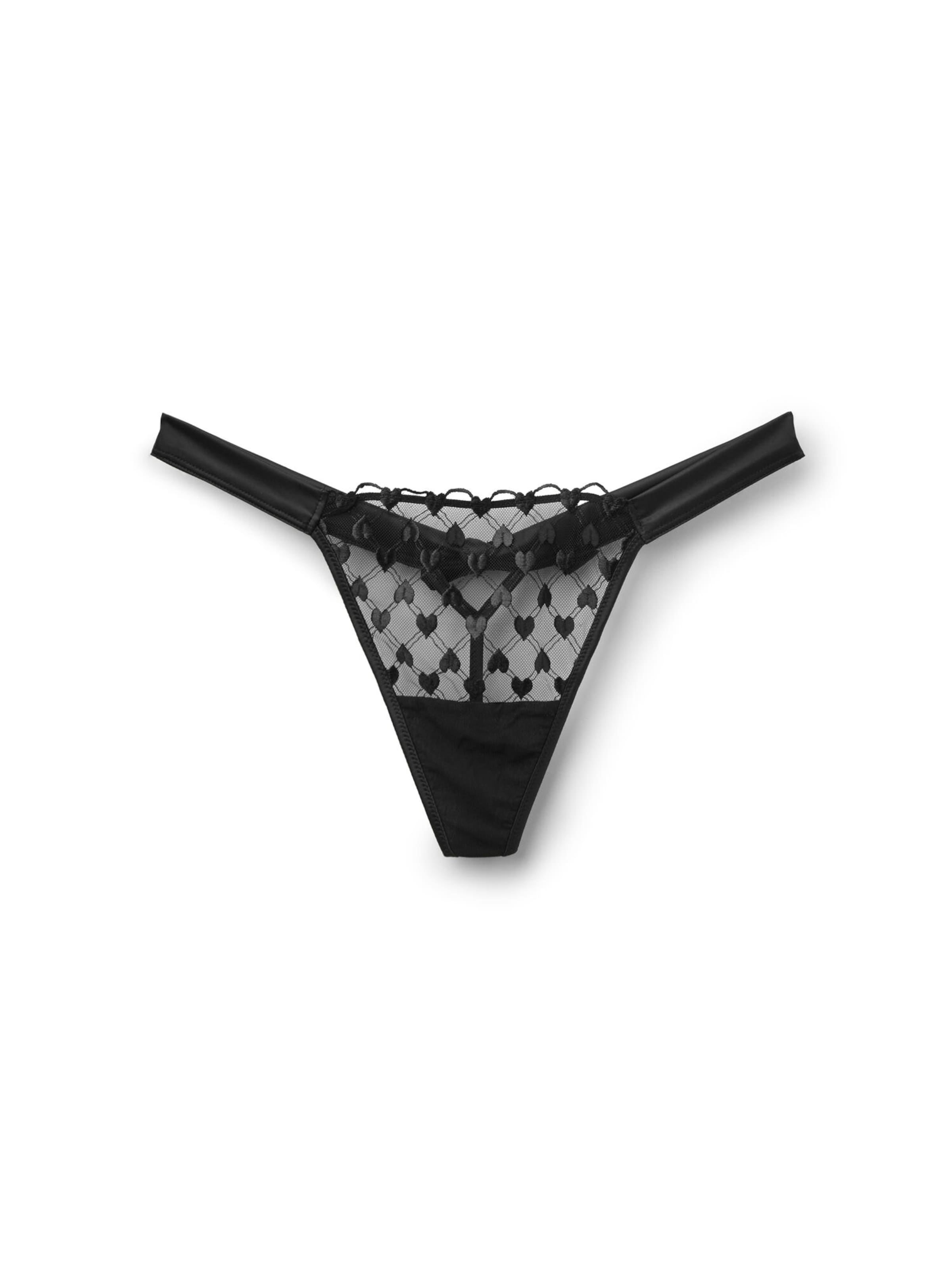 INTIMISSIMI Thong 'The Love Club Valentine' in Black: front