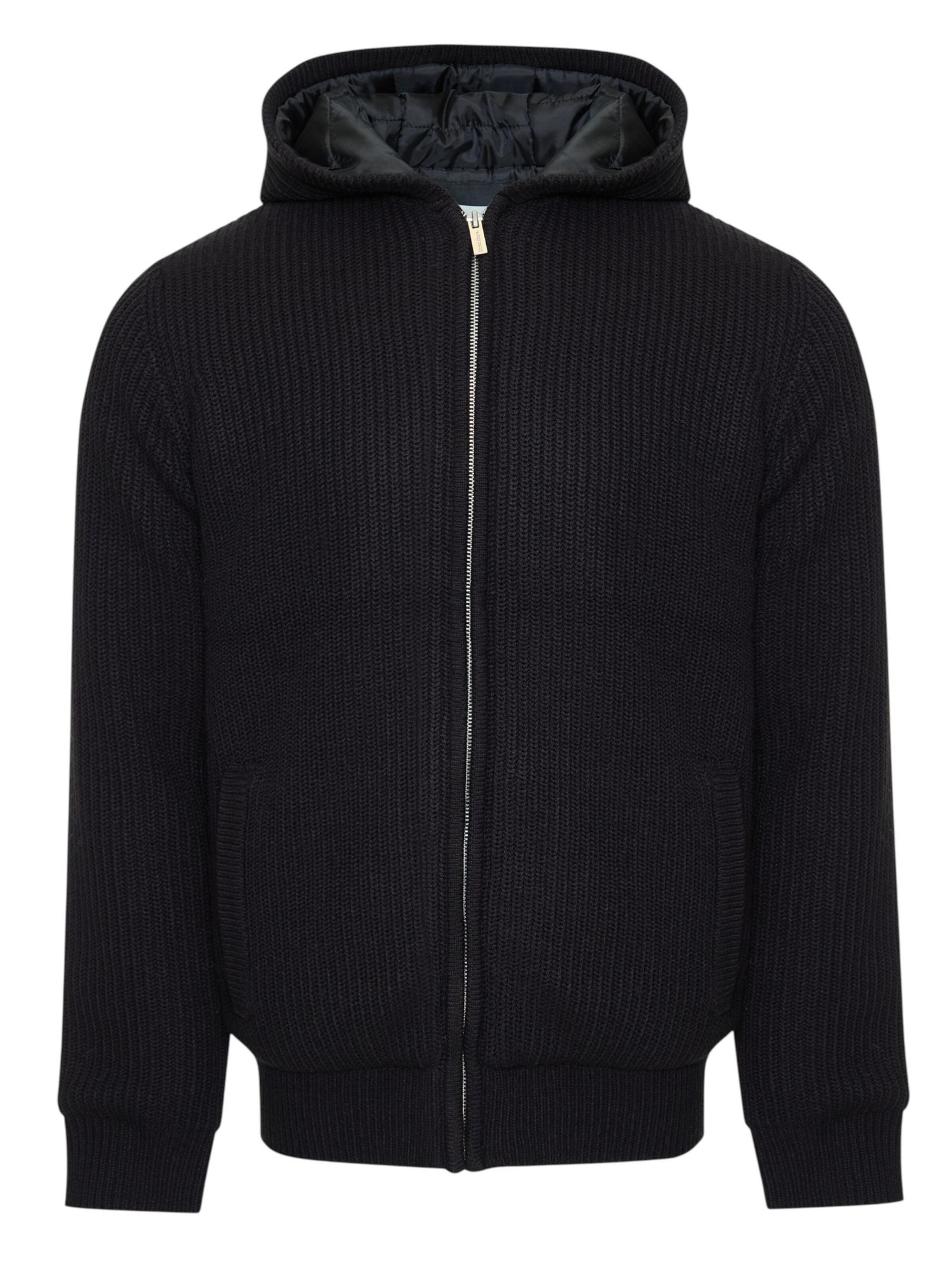 Threadbare Hemdjacke 'Haydock' in Schwarz: Vorderseite