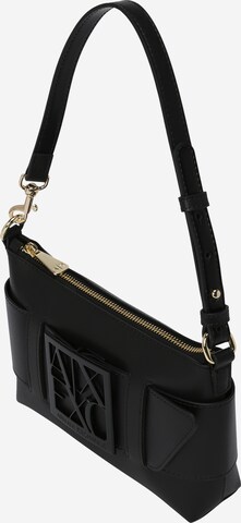 ARMANI EXCHANGE - Bolso de hombro en negro: frente