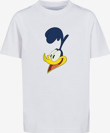 Maglietta 'Looney Tunes Road Runner Face' di F4NT4STIC in bianco: frontale