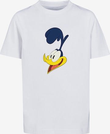 F4NT4STIC T-Shirt 'Looney Tunes Road Runner Face' in Weiß: predná strana