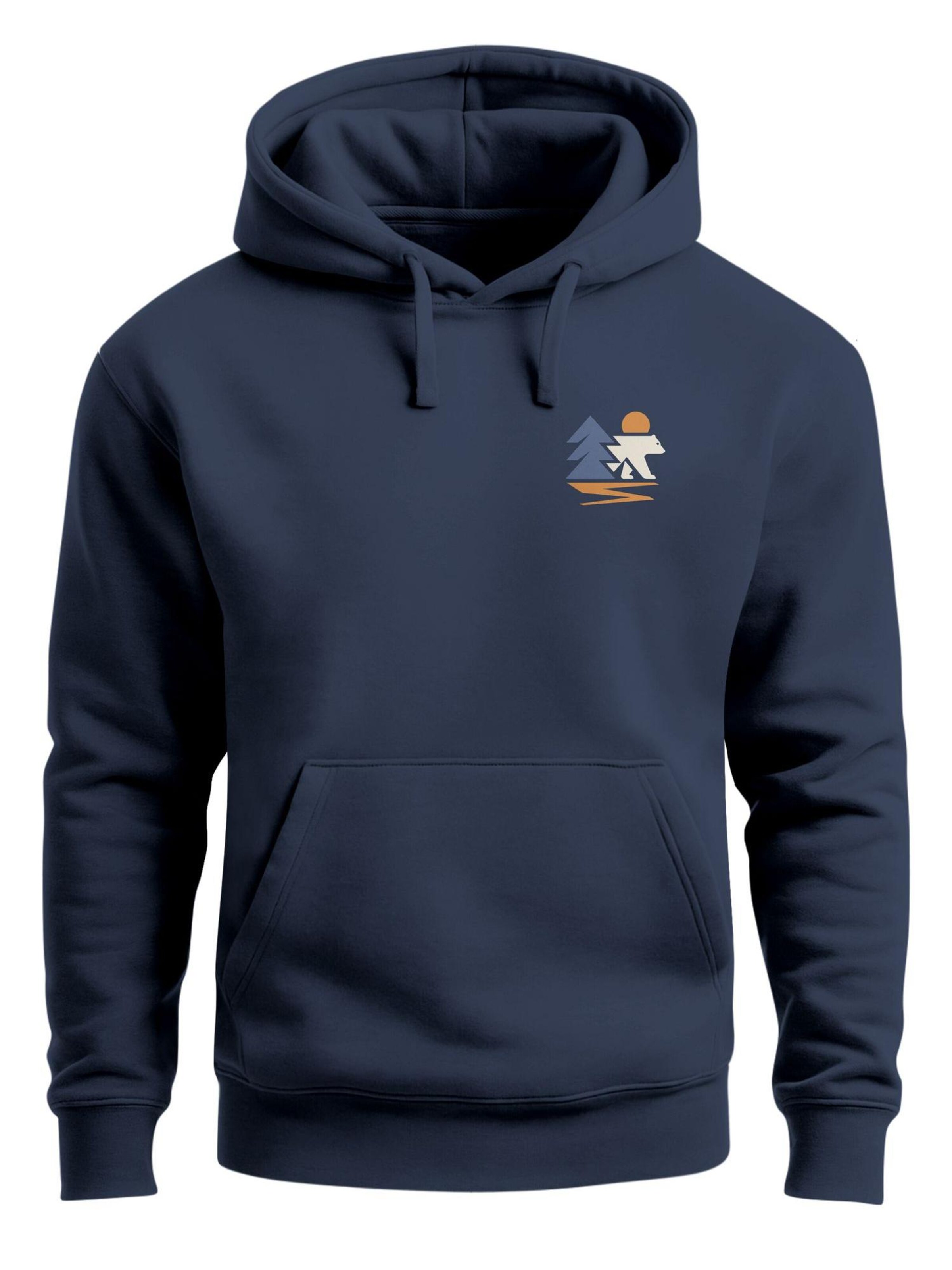 Neverless Sweatshirt 'Bär wald' in Blue: front