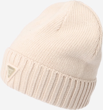 GUESS Шапка 'BEANIE SWEATER' в Бежевый: спереди