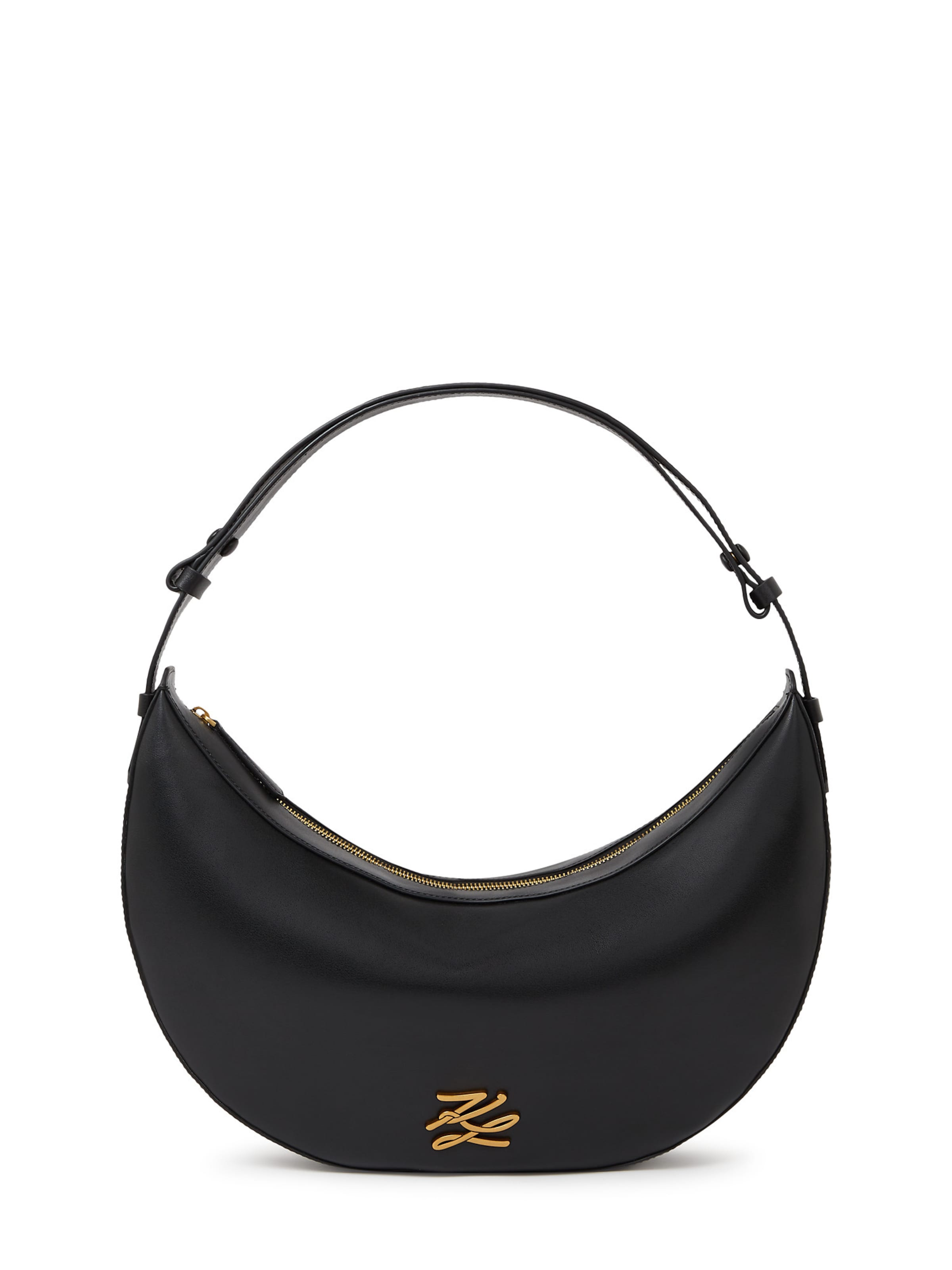 Karl Lagerfeld - Bolso de hombro 'Autograph' en negro: frente