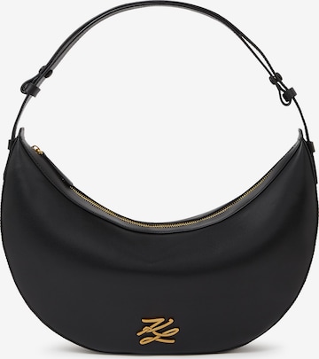 Karl Lagerfeld - Bolso de hombro 'Autograph' en negro: frente