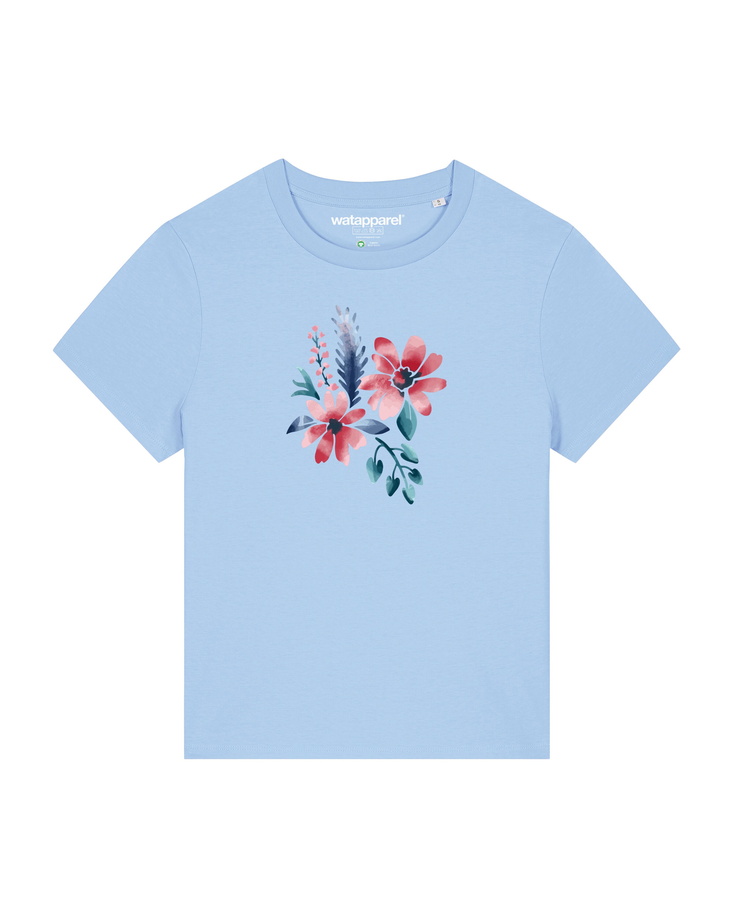Maglietta ' Blume in Wasserfarbe 02 ' di Watapparel in blu: frontale