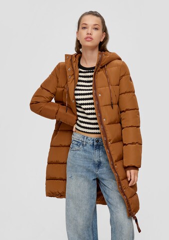 QS Winter Coat in Brown: front