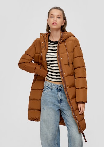 QS Winter coat in Brown: front